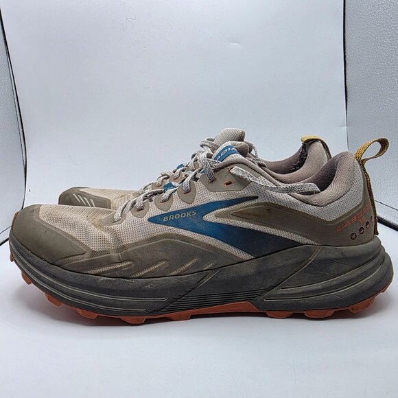 Brooks Cascadia 16 Mens Size 12 Oyster Mushroom Alloy Orange Athletic Shoes - Picture 13 of 13